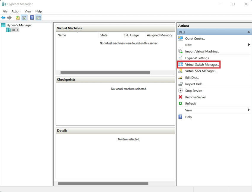 How to Create Virtual Switch in HyperV Manager